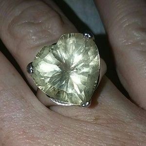 Sterling Silver with Rare Heart stone